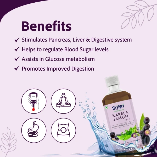 SRI SRI AYURVEDA Karela Jamun Juice - Sri Sri - 500Ml