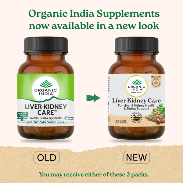ORGANIC INDIA Liver Kidney Care Capsule - Organic - 60Capsule