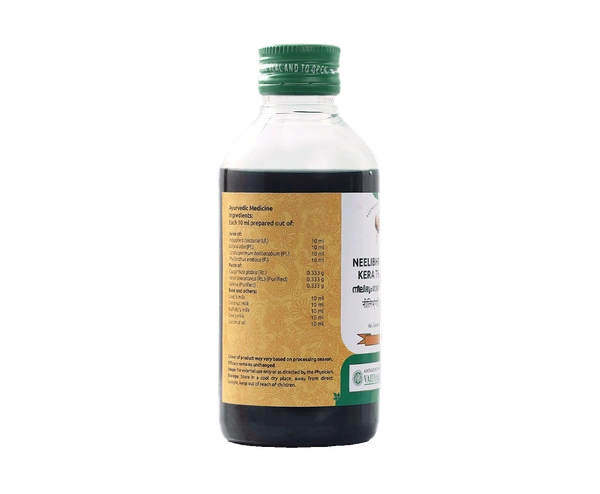 VAIDYARATHNAM Neelibhrungadi Kera Tail - Vaidyaratnam - 200Ml