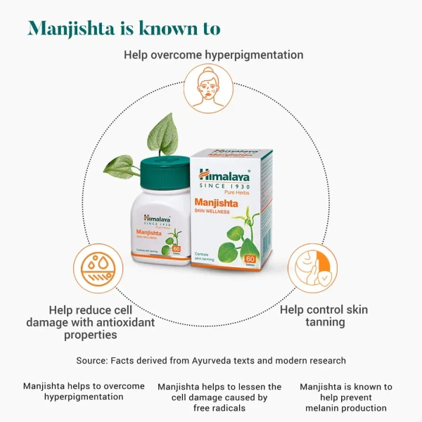 HIMALAYA DRUGS Manjishta Tablet - Himalaya - 60Tablet