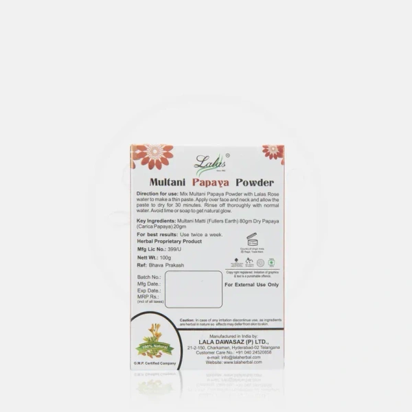 LALA DAWASAZ PVT LTD Multani With Papaya - Lalas - 100Gm