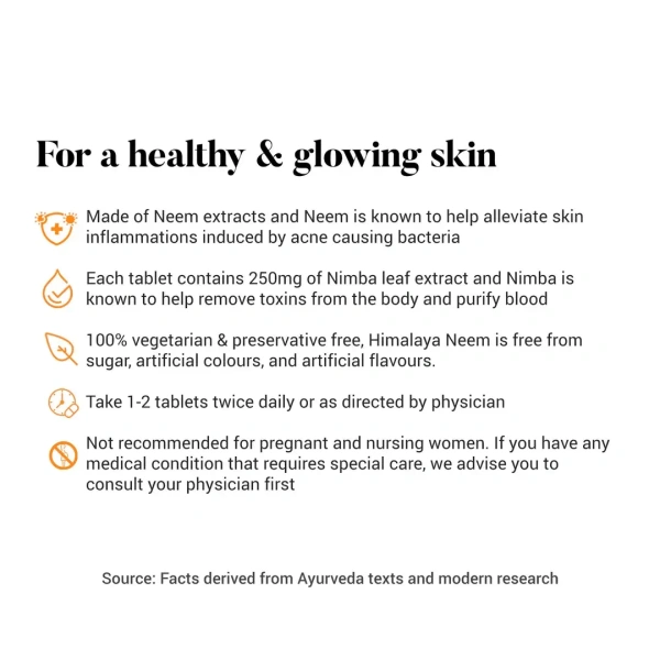 HIMALAYA DRUGS Neem Tablet - Himalaya - 60 Tablet