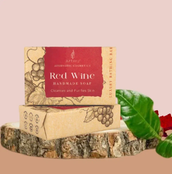 APTAYU Red Wine Handmade Soap Aptayu - 10Gm