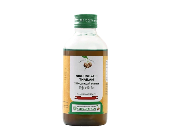 VAIDYARATHNAM Nirgundyadi Tail - Vaidyaratnam - 200Ml