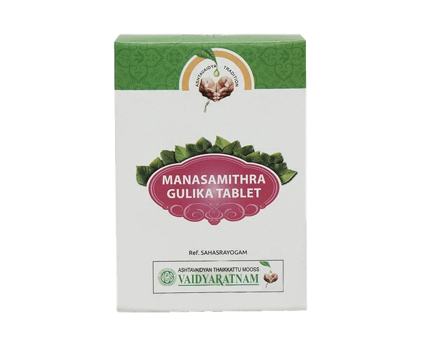 VAIDYARATHNAM Manasamithra Gulika Tablet - Vaidyaratnam - 10 Tablets