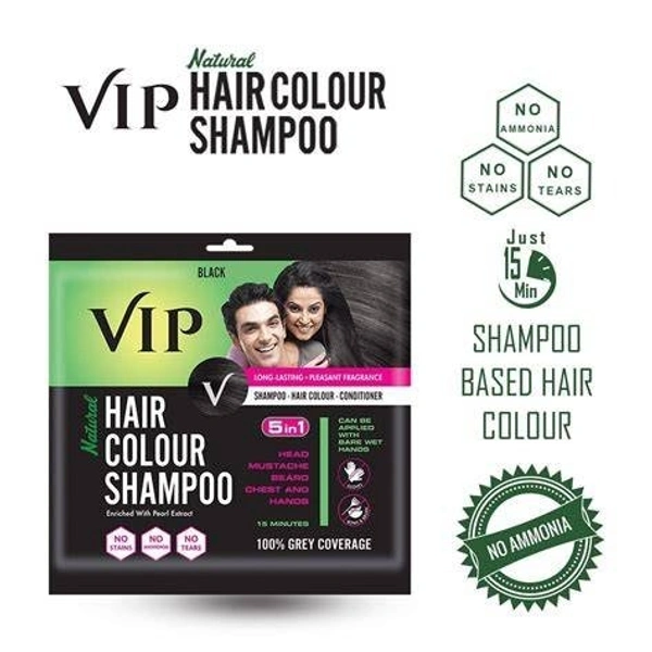 V CARE HERBAL CONCEP Vip Hair Colour Shampoo - V Care - 180Ml