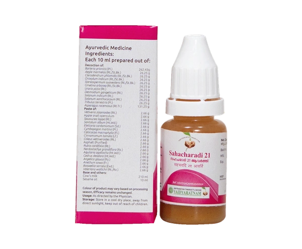 VAIDYARATHNAM Sahacharadi 21 Aavarthi - Vaidyaratnam - 10Ml