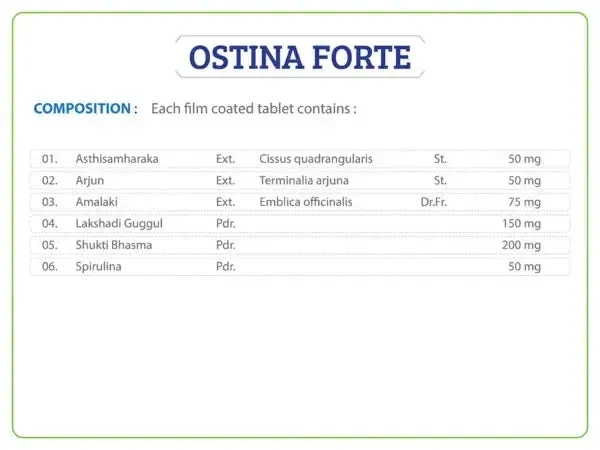 AYURCHEM PRODUCTS Ostina Forte - Ayurchem - 20Tablet