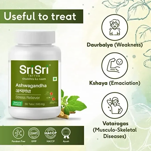 SRI SRI AYURVEDA Ashwagandha Tablet - Sri Sri - 60 Tablets