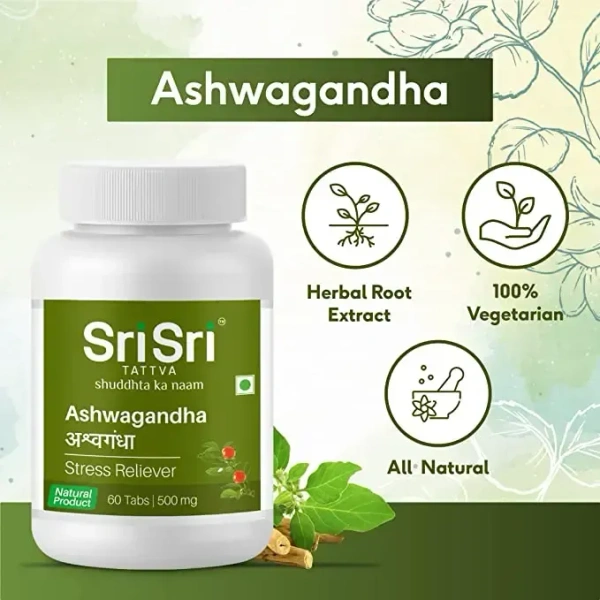 SRI SRI AYURVEDA Ashwagandha Tablet - Sri Sri - 60 Tablets