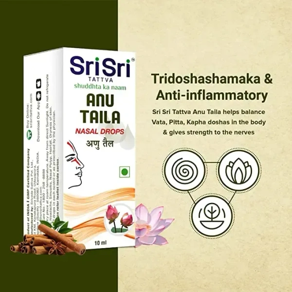 SRI SRI AYURVEDA Anu Taila - Sri Sri - 10Ml