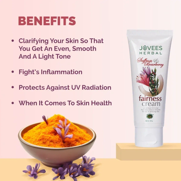 JOVEES HERBAL CARE Saffron & Bearberry Fairness Face Cream - Jovees - 60g