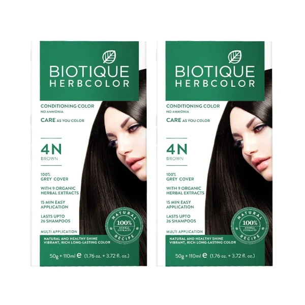 BIOTIQUE Herbcolor 4N Brown - Biotique - 50g