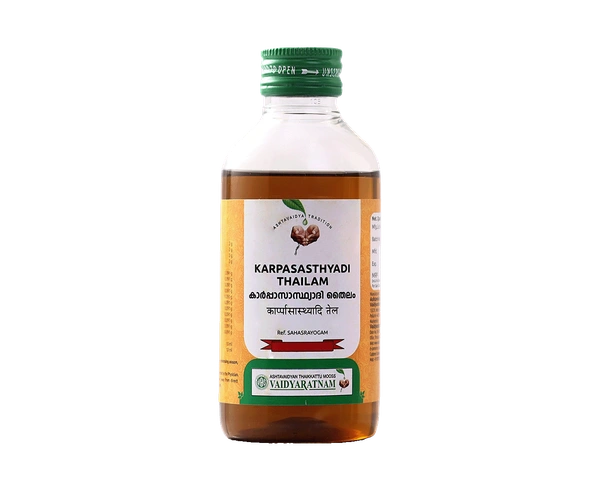 VAIDYARATHNAM Karpasasthyadi Tail - Vaidyaratnam - 200Ml