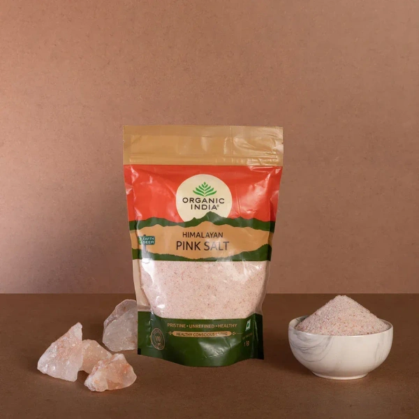 ORGANIC INDIA Himalayan Pink Salt - Organic  - 1Kg