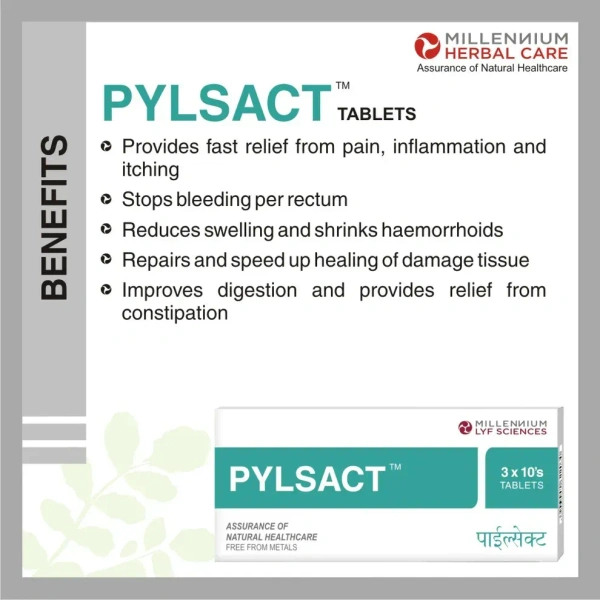 MILLENNIUM HERBALS Pylsact Tablet - Millennium - 10Tablets