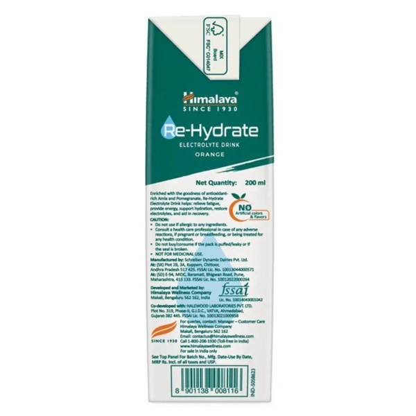 HIMALAYA DRUGS Re-Hydrate Electrolyte Drink - Himalaya - 200ml