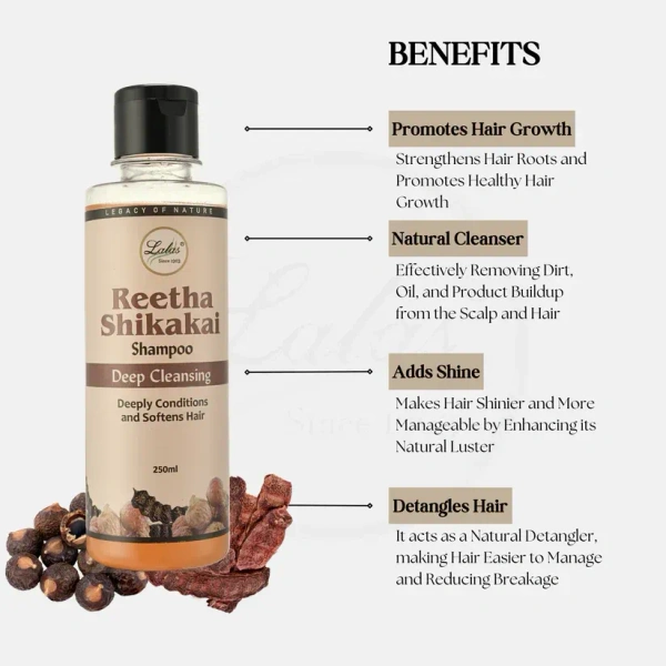 LALA DAWASAZ PVT LTD Reetha Shikakai Shampoo - Lalas - 250Ml