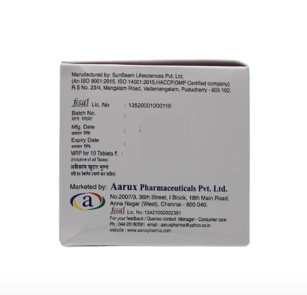 AARUX PHARMACEUTICAL Enzorux Plus Tablet - Aarux  - 10Tablet