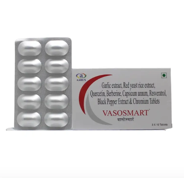 AARUX PHARMACEUTICAL Vasosmart Tablets - Aarux - 10 Tablets