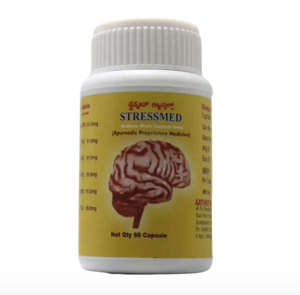 AATHREYA AYURVEDA PH Stressmed Capsule - Aathrey - 60 Capsule