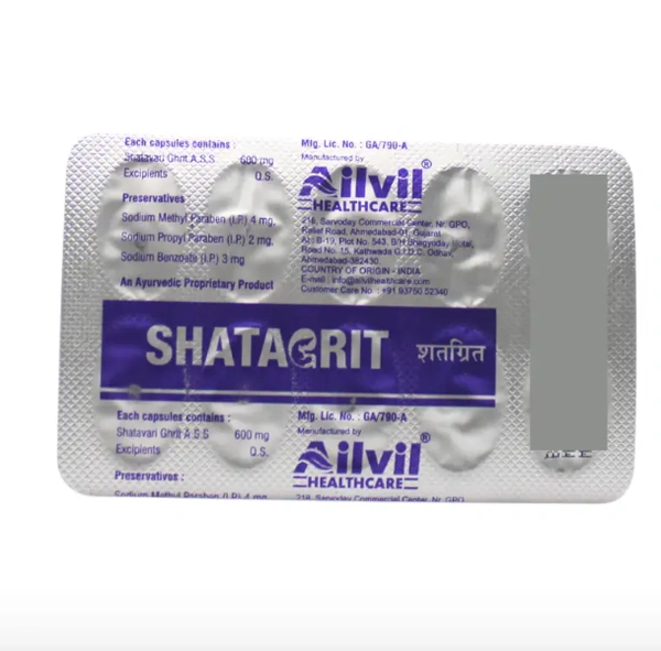 AILVIL HEALTHCARE Shatagrit Capsule - Ailvil - 100 Capsule