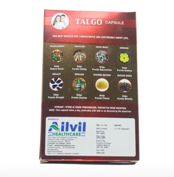 AILVIL HEALTHCARE Talgo Capsule - Ailvil - 10 Capsule