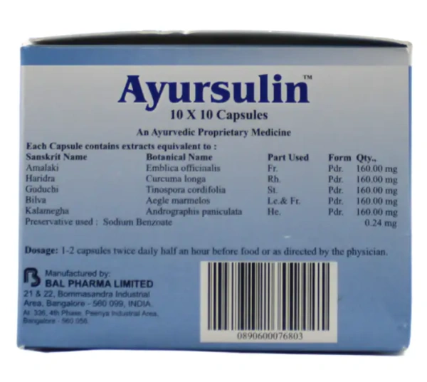 BAL VEDICS Ayursulin Capsule  - Bal Vedics - 100Capsule