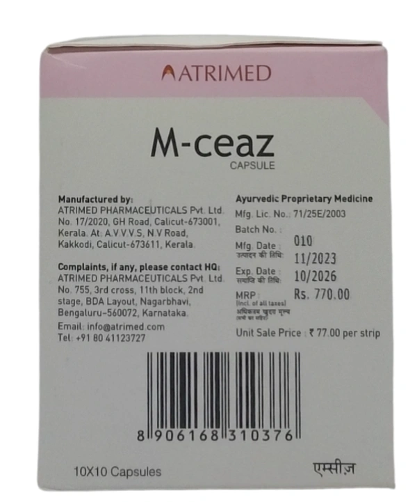 ATRIMED PHARMACEUTIC M-Ceaz Cap 100Cap-Atrimied - Cap