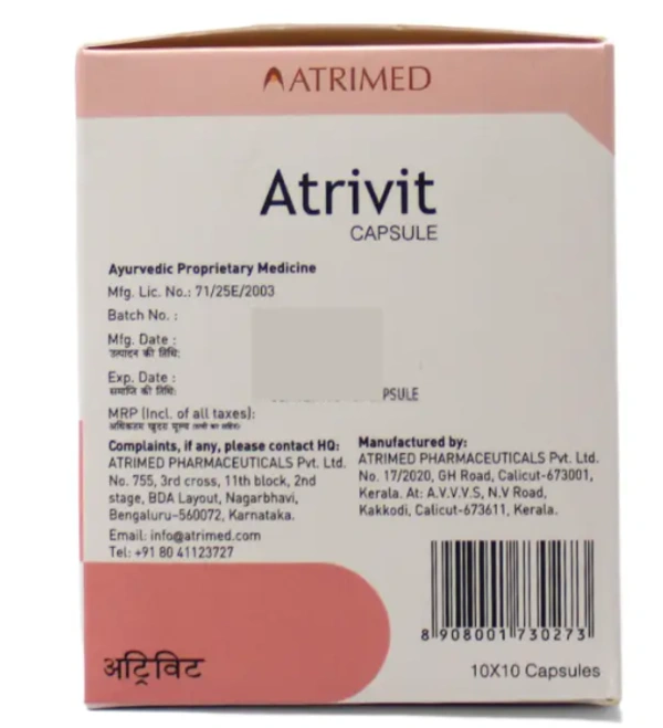 ATRIMED PHARMACEUTIC Atrivit Cap 100Caps-ATRIMED  - Cap