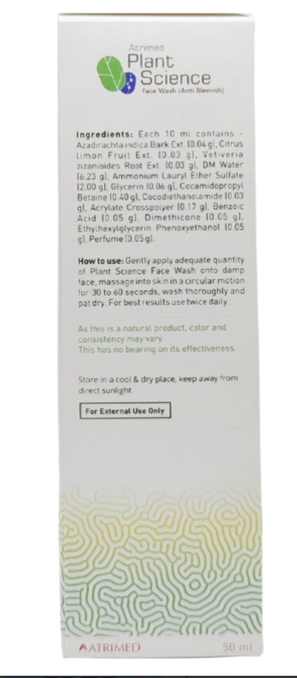 ATRIMED PHARMACEUTIC Anti Blemish Face Wash 50L-Atrimied - Wash