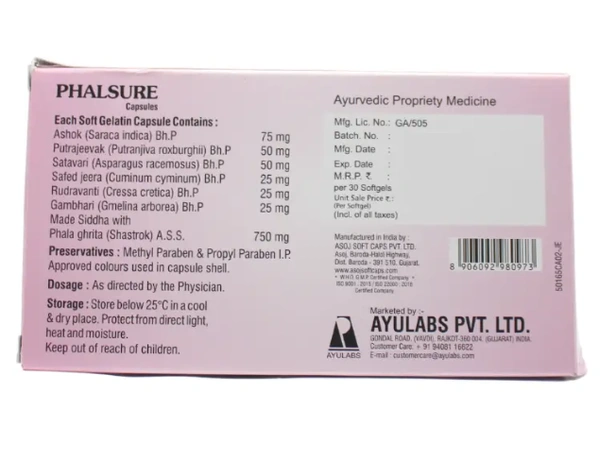 AYULABS PVT LTD Phalsure Capsules - AYULABS PVT LTD - 30Capsule