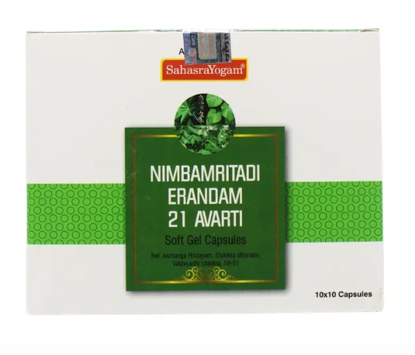 Sahasra Yogam NimbAmrita Drugsdi Erandam 21 Avarti Capsules-Sahasra Yogam - 100Capsule