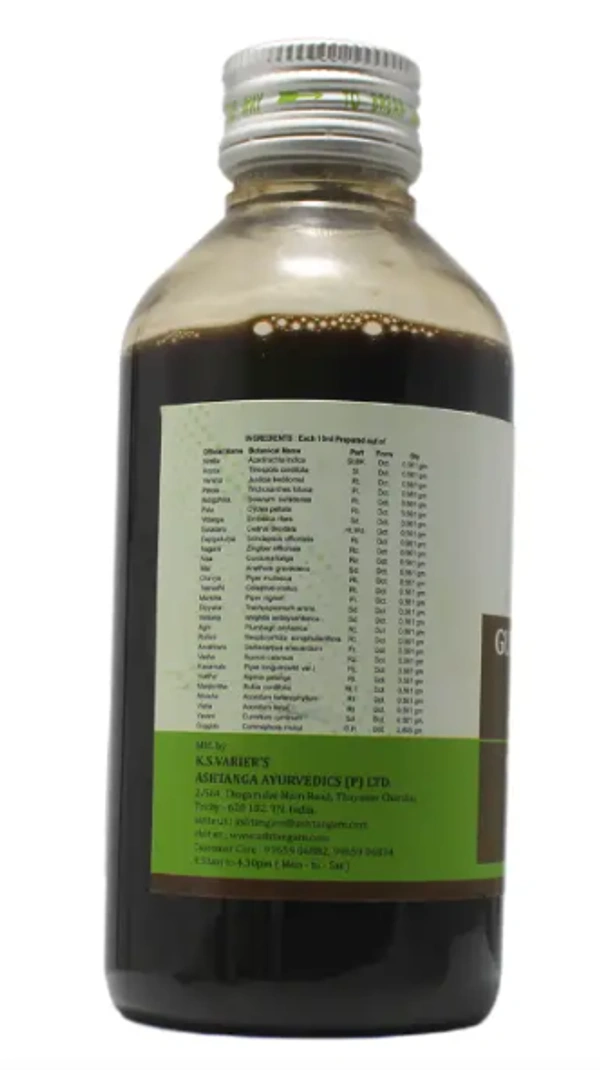 ASHTANGA AYURVEDICS Gulguluthiktham Kashayam  Ashtanga - 200Ml