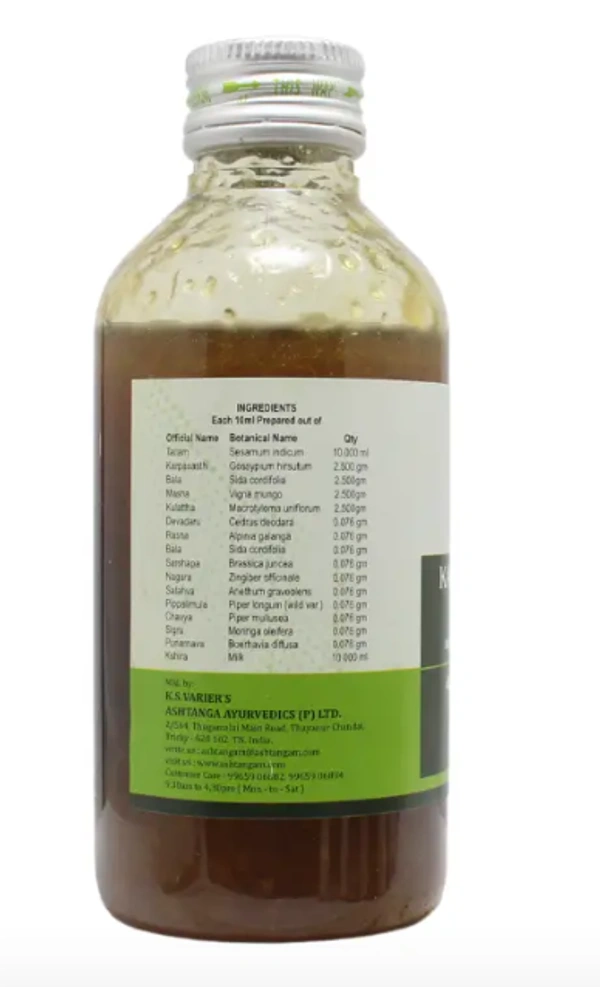 ASHTANGA AYURVEDICS Karpasasthyadi Thailam  Ashtanga  - 200Ml