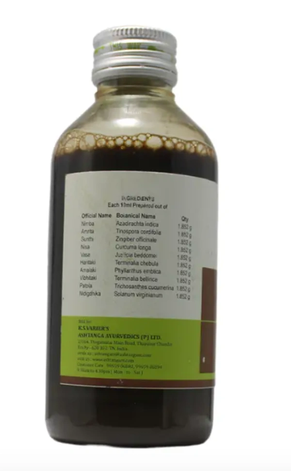 ASHTANGA AYURVEDICS Nimbadi Kashayam  Ashtanga - 200ml