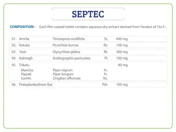 AYURCHEM PRODUCTS Septec Tablet - Ayurchem - 20Tablet