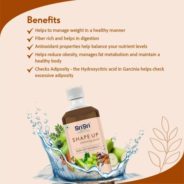 SRI SRI AYURVEDA Shape Up Slimming Juice - Sri Sri - 1L