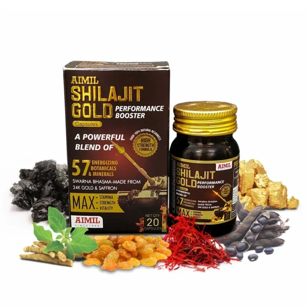 AIMIL PHARMACEUTICAL Shilajit Gold Capsules Aimil - 20 Capsule