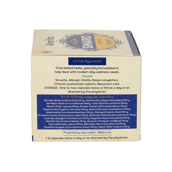 AMRITA DRUGS  Sinarid Capsule - Amrita - 10 Capsule