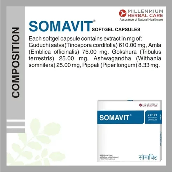 MILLENNIUM HERBALS Somavit Capsule - Millennium - 10Capsules