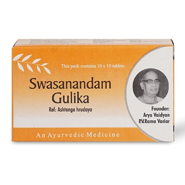 THE ARYA VAIDYA PHARMACY Swasanandam Gulika - AVP - 10 Tablets