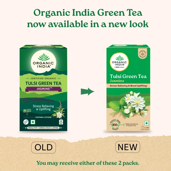 ORGANIC INDIA Tulsi Green Tea Jasmine - Organic  - 25Bags