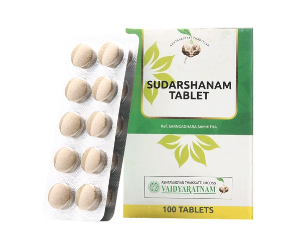 VAIDYARATHNAM Sudarshanam Tablet - Vaidyaratnam - 10 Tablets