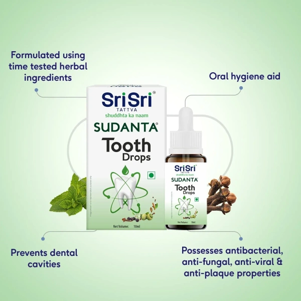 SRI SRI AYURVEDA Sudanta Tooth Drops - Sri Sri - 10Ml