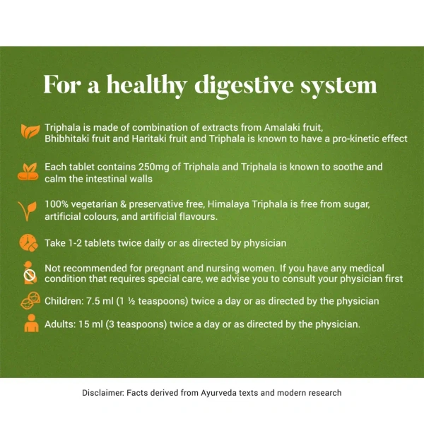 HIMALAYA DRUGS Triphala Tablet - Himalaya - 60Tablet