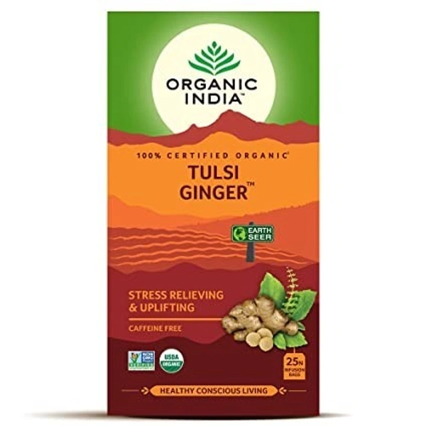 ORGANIC INDIA Tulsi Ginger Tea - Organic - 25Bags