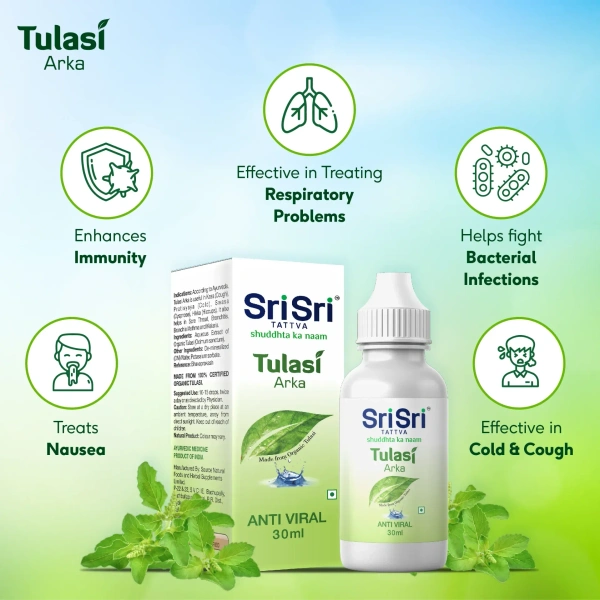 SRI SRI AYURVEDA Tulasi Arka - Sri Sri - 30Ml