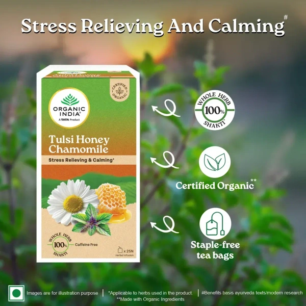 ORGANIC INDIA Tulsi Honey Chamomile - Organic - 25Bags
