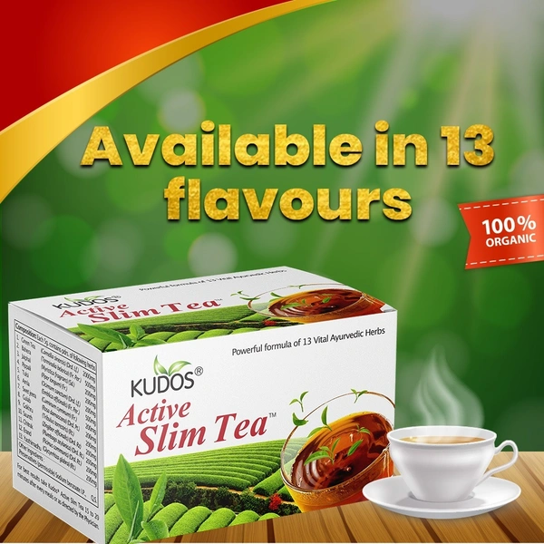 KUDOS AYURVEDA  Active Slim Tea - Kudos (2G X 30 Tea Bags) - 2Gm